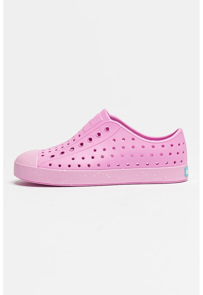 Tenisi slip-on cu talpa cu pete decorative Jefferson Bloom, Alb/Fucsia/Roz pastel