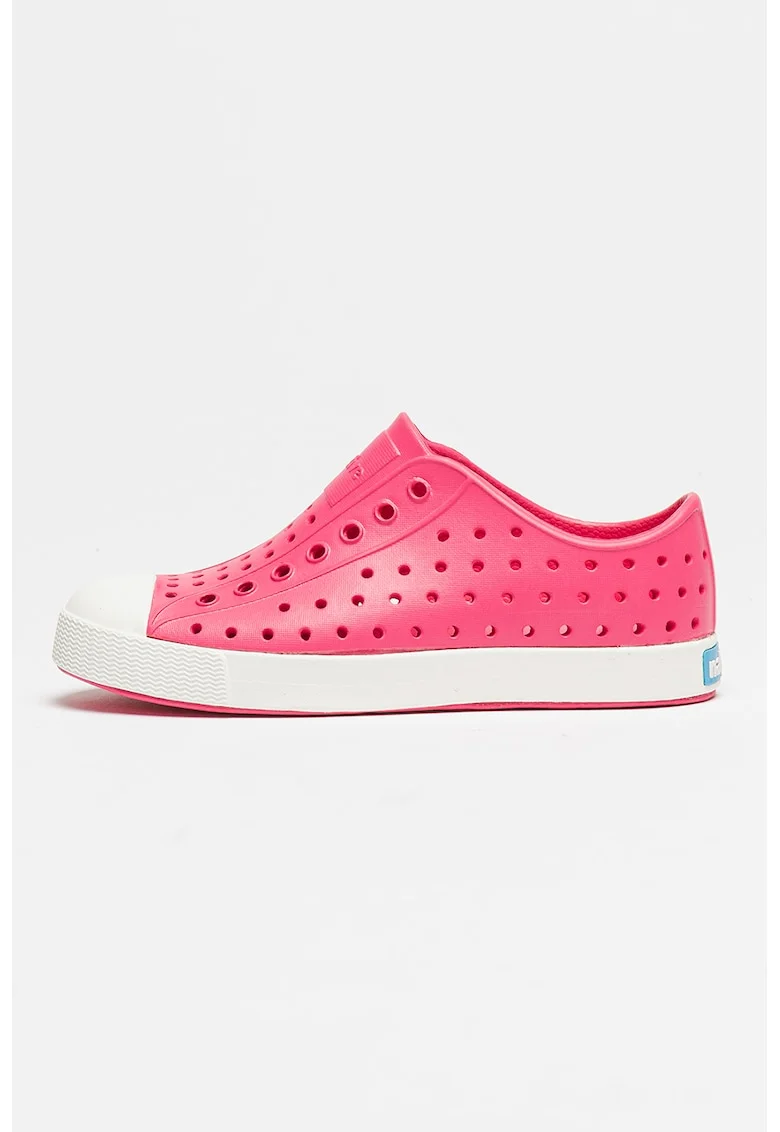 Tenisi slip-on cu varf intarit Jefferson, Alb/Fucsia
