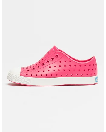 Tenisi slip-on cu varf intarit Jefferson, Alb/Fucsia