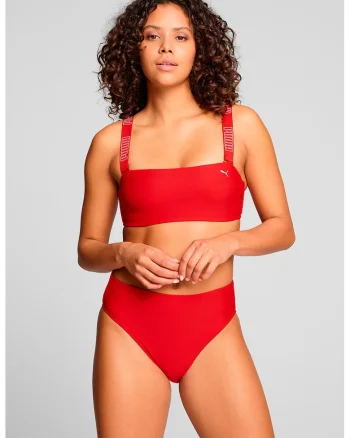 Slip cu talie inalta, Rosu vermillion