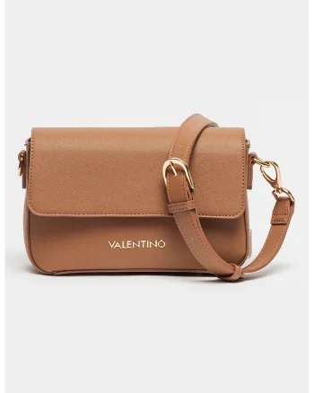 Geanta crossbody de piele ecologica cu barete intersanjabile Zero, Maro deschis