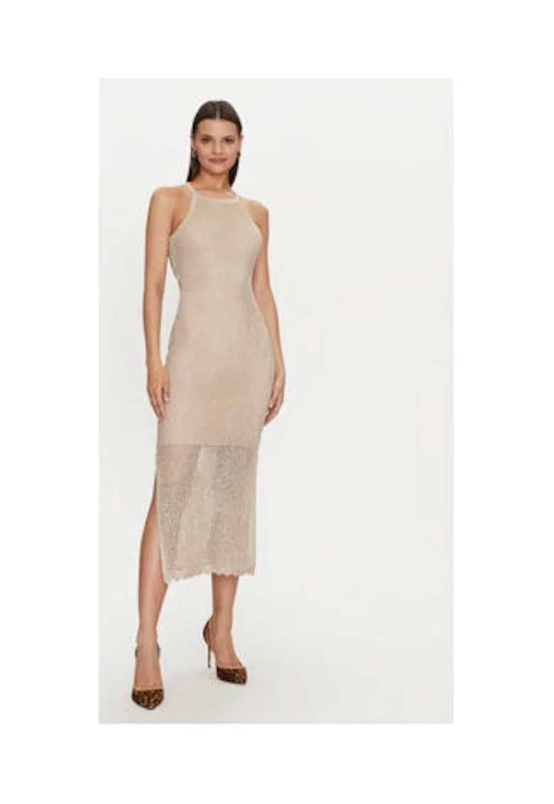Rochie lunga bodycon cu spatele decupat,