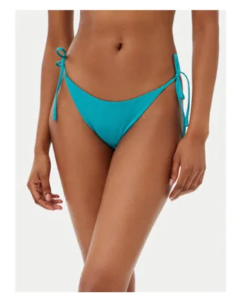 Slip brazilian cu snururi, turcoaz