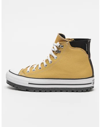 Tenisi unisex impermeabili din piele Chuck Taylor All Star City, Galben mustar