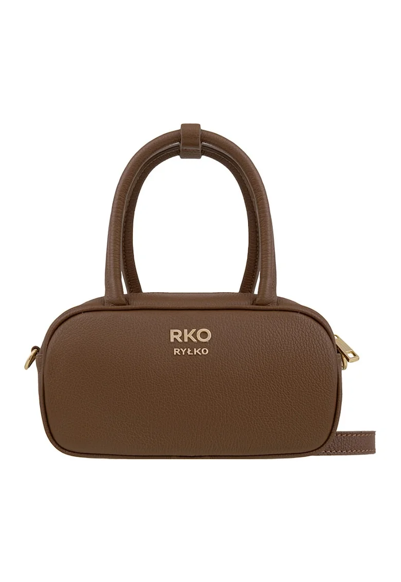 Geanta crossbody de piele, Maro