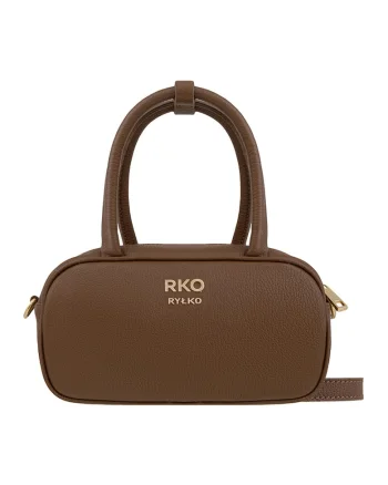 Geanta crossbody de piele, Maro
