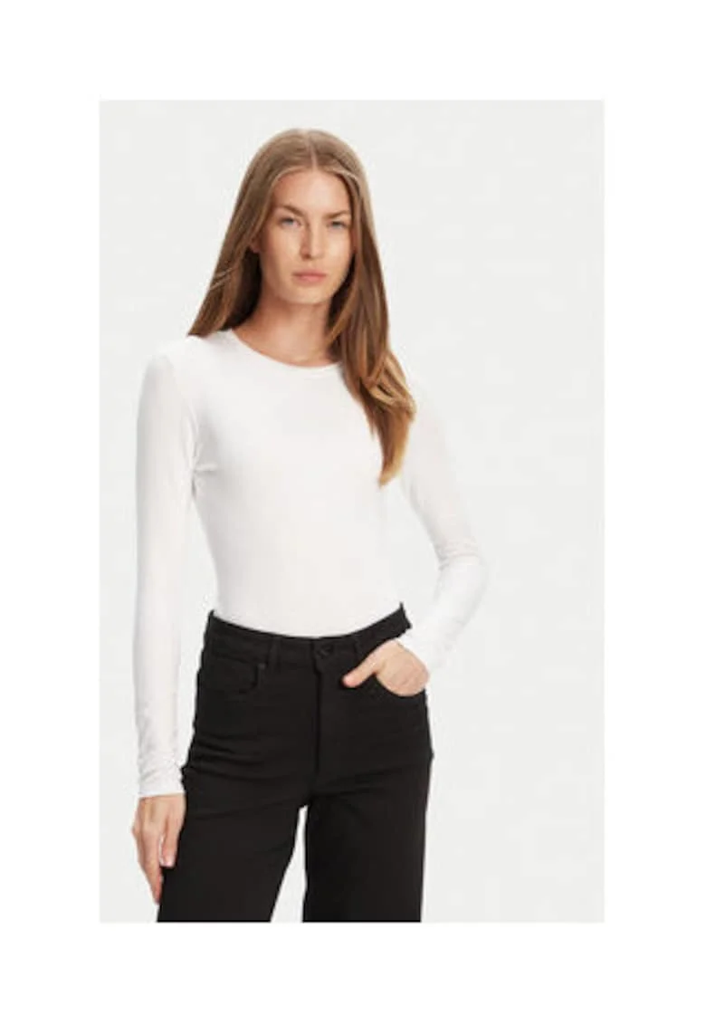 Body cu model uni si maneci lungi