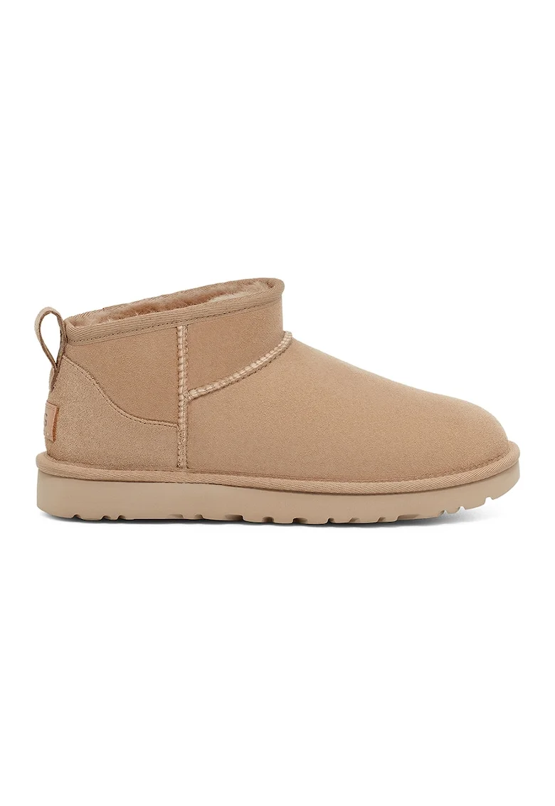 Ghete slip-on de piele intoarsa cu finisaj rezistent la apa Classic Ultra Mini, Maro deschis