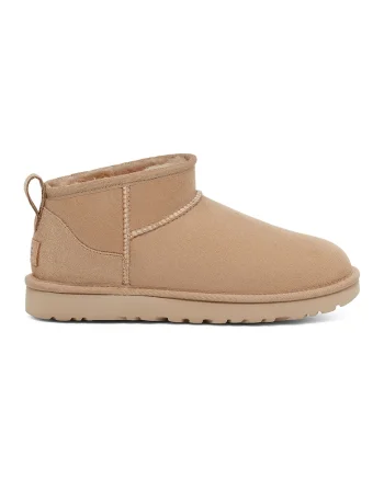 Ghete slip-on de piele intoarsa cu finisaj rezistent la apa Classic Ultra Mini, Maro deschis