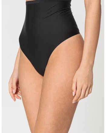 Chiloti tanga modelatori cu talie inalta Shape Smart, Negru