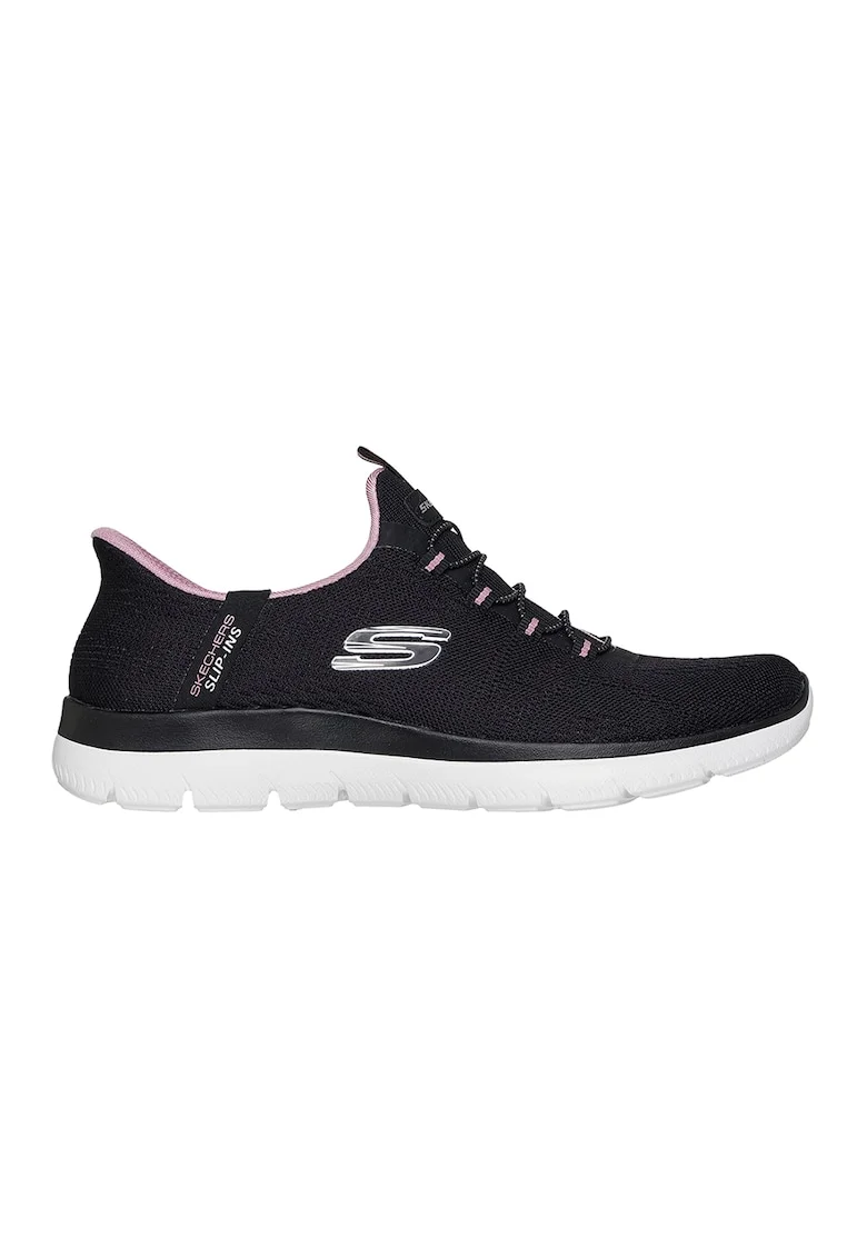 Pantofi sport slip-ins din plasa Summits Dream Chaser, Negru/Roz deschis