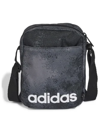 Geanta crossbody cu bareta ajustabila, Gri inchis