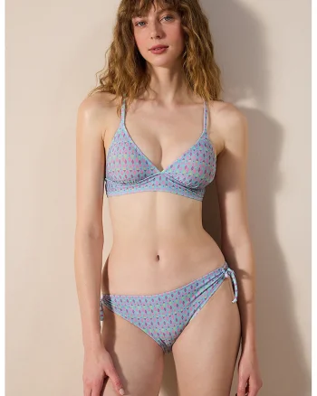 Slip cu model geometric, Albastru deschis