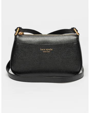 Geanta crossbody de piele Bleecker Saffiano, Negru