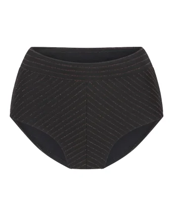 Slip cu talie inalta, Negru