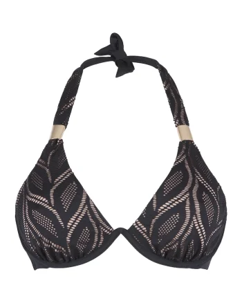 Sutien triunghiular cu sustinere metalica 31483, Negru