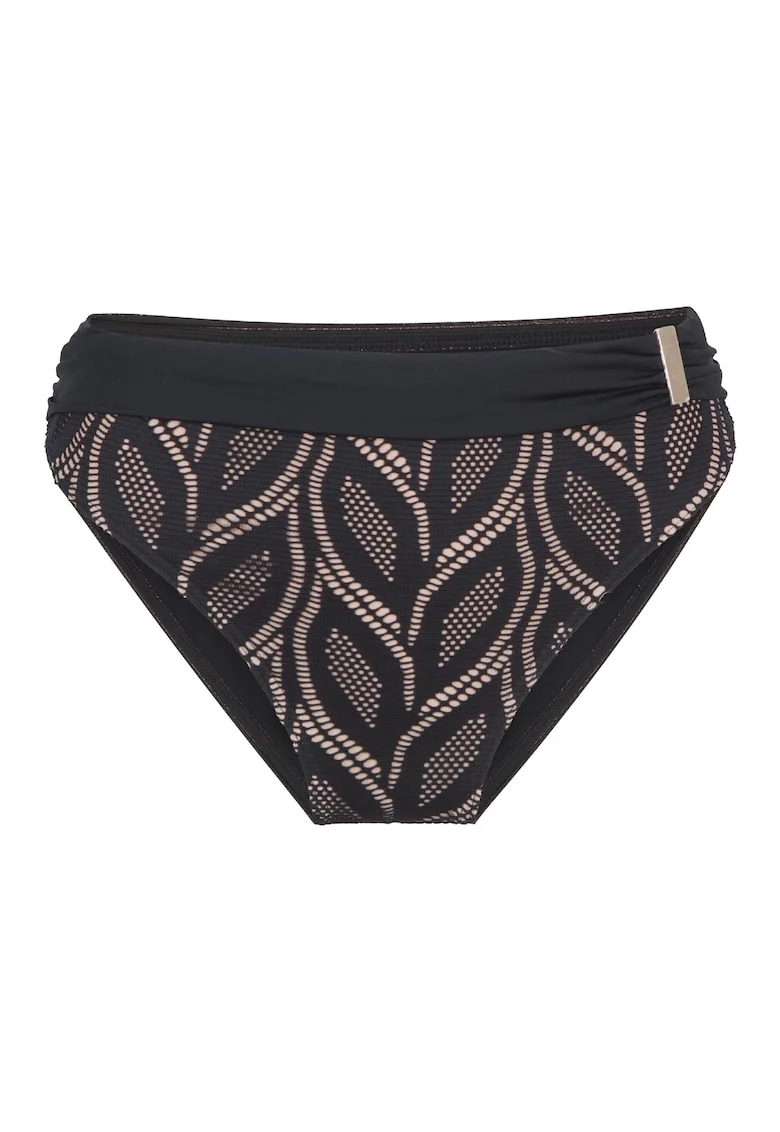 Slip cu imprimeu, Negru