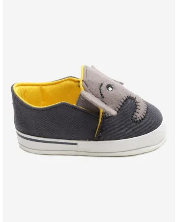Tenisi slip-on cu model animal, Gri