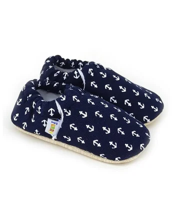 Pantofi slip-on din panza cu model, Alb/Albastru ultramarin