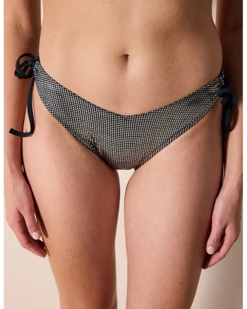 Slip brazilian, Negru/Argintiu