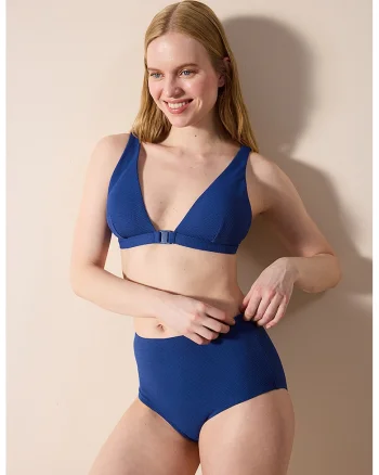 Sutien triunghiular de baie, cu burete, Albastru indigo