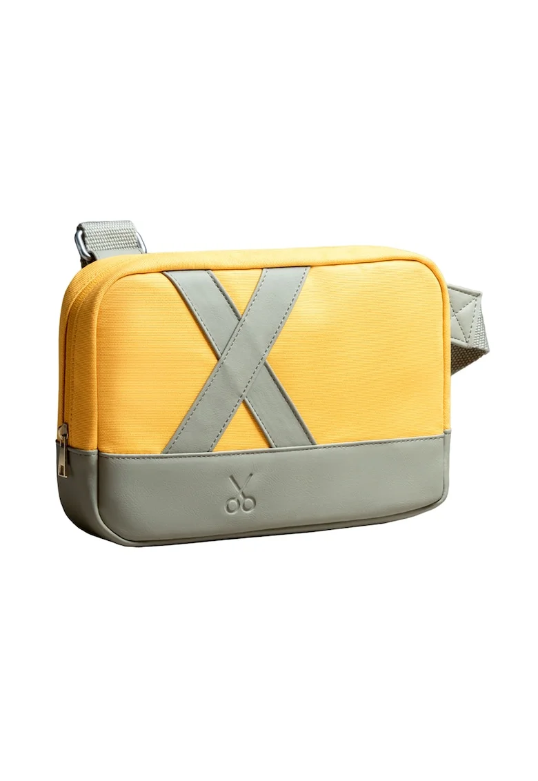 Geanta crossbody unisex Nougrod, Galben sofran/Gri cenusiu