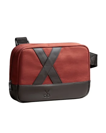 Geanta crossbody unisex Nougrod, Negru stins/Caramiziu