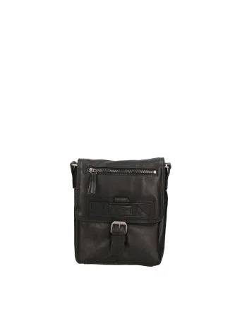 Geanta crossbody unisex de piele, Negru