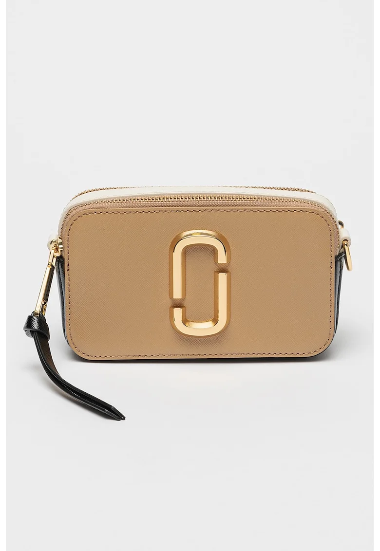 Geanta crossbody din piele The Snapshot, Maro