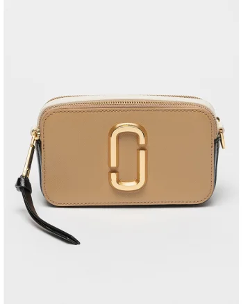 Geanta crossbody din piele The Snapshot, Maro
