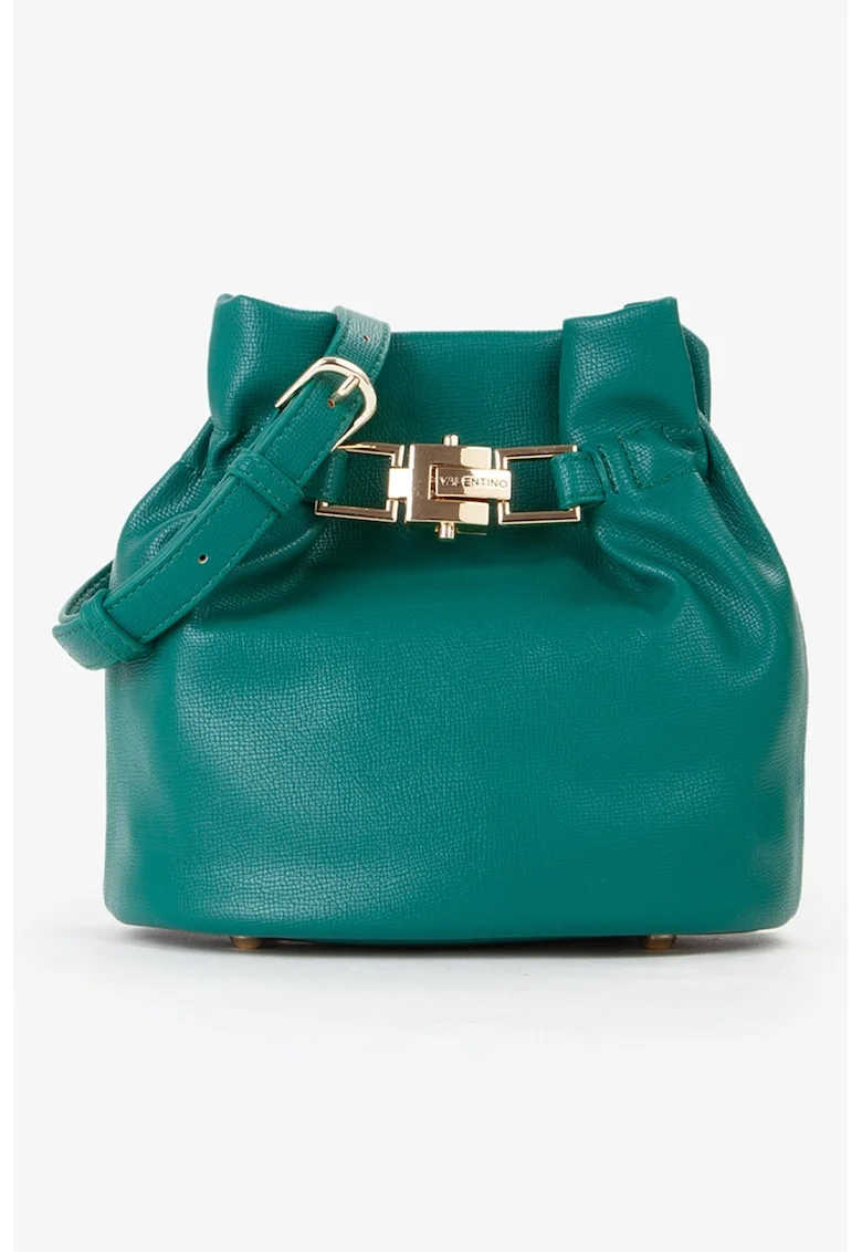 Geanta crossbody de piele ecologica Fedora Re, Verde persan