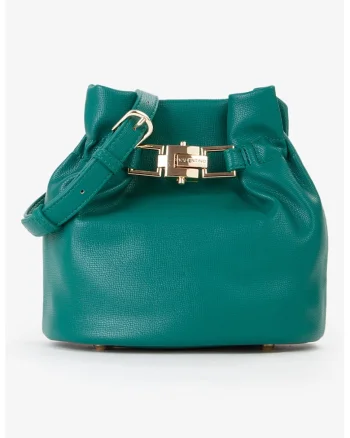Geanta crossbody de piele ecologica Fedora Re, Verde persan