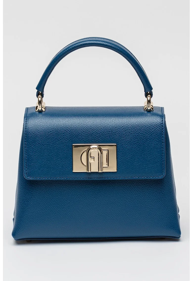 Geanta crossbody din piele 1927, Albastru royal/Albastru