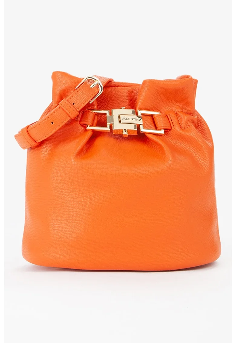 Geanta crossbody de piele ecologica Fedora Re, Portocaliu mandarina