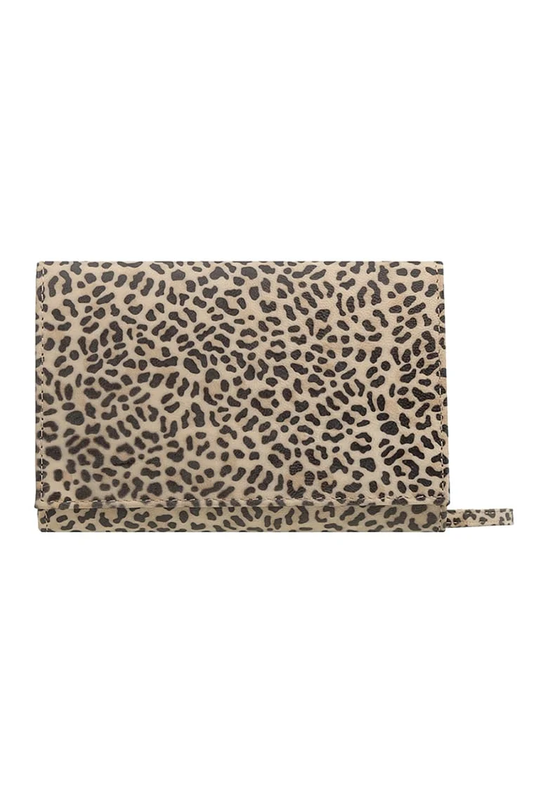 Geanta crossbody de piele, Gri/Maro nisip