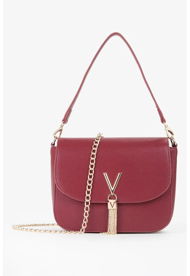 Geanta crossbody de piele ecologica Divina, Visiniu