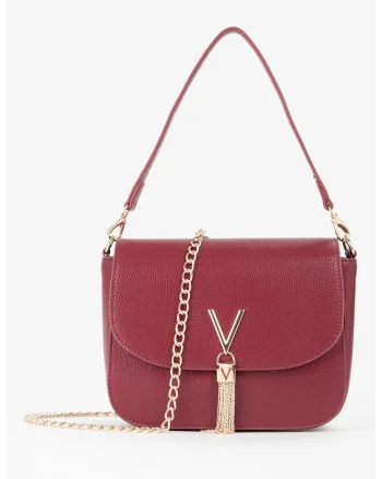 Geanta crossbody de piele ecologica Divina, Visiniu