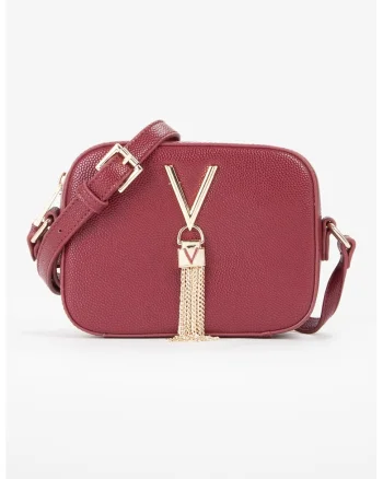 Geanta crossbody de piele ecologica Divina, Visiniu