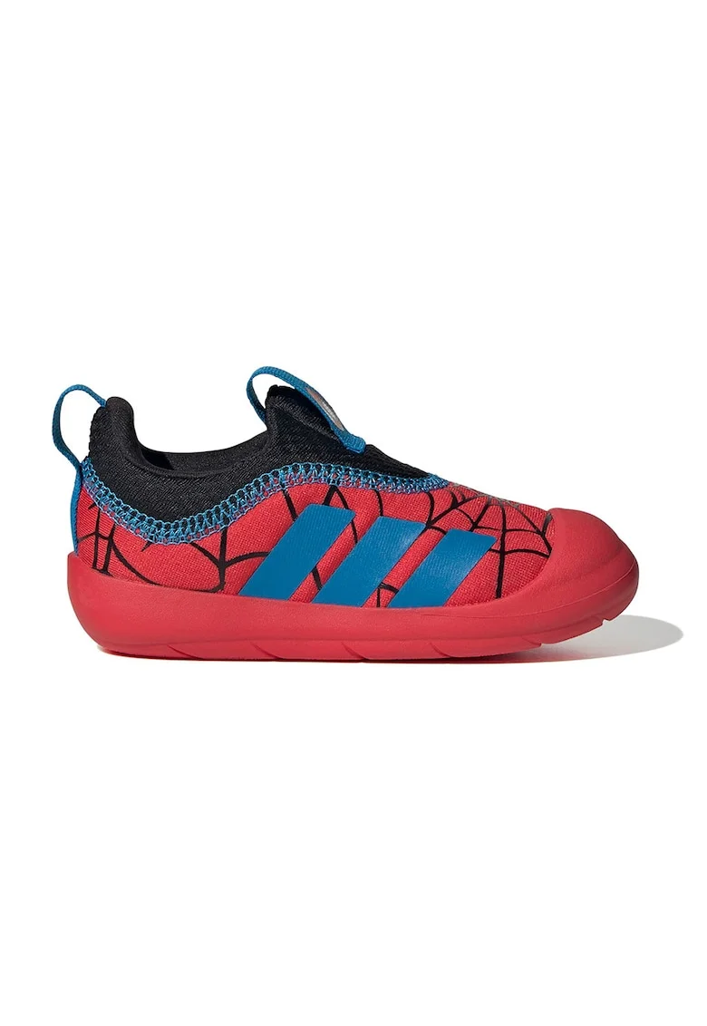 Pantofi sport slip-on cu imprimeu Spider-Man, Rosu/Albastru deschis