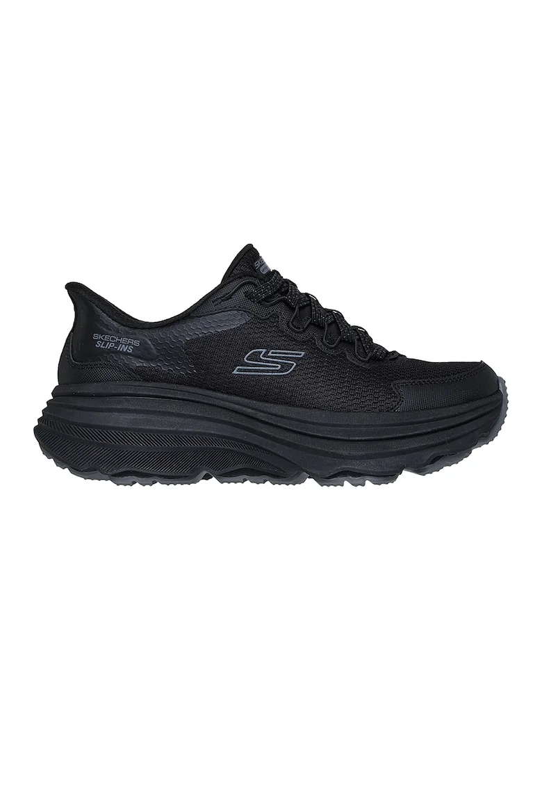 Pantofi slip-ins cu garnituri din piele ecologica pentru alergare Zirrus, Negru
