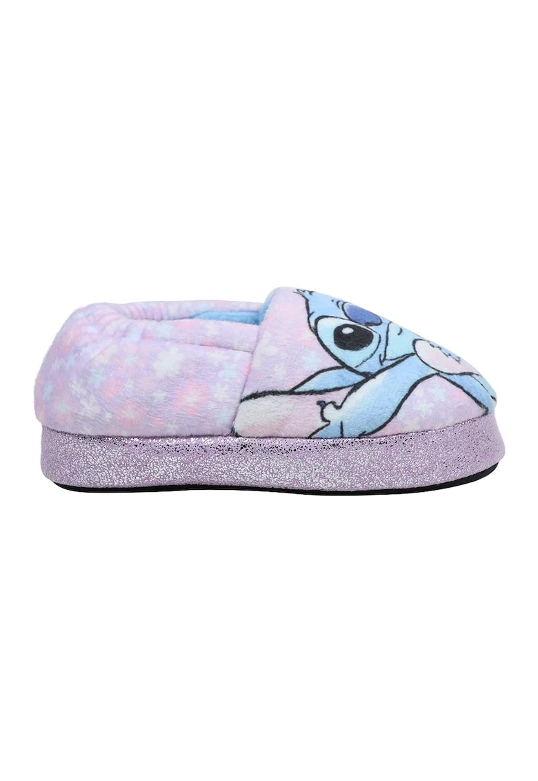 Papuci slip-on cu imprimeu Stitch, Lila/Albastru deschis
