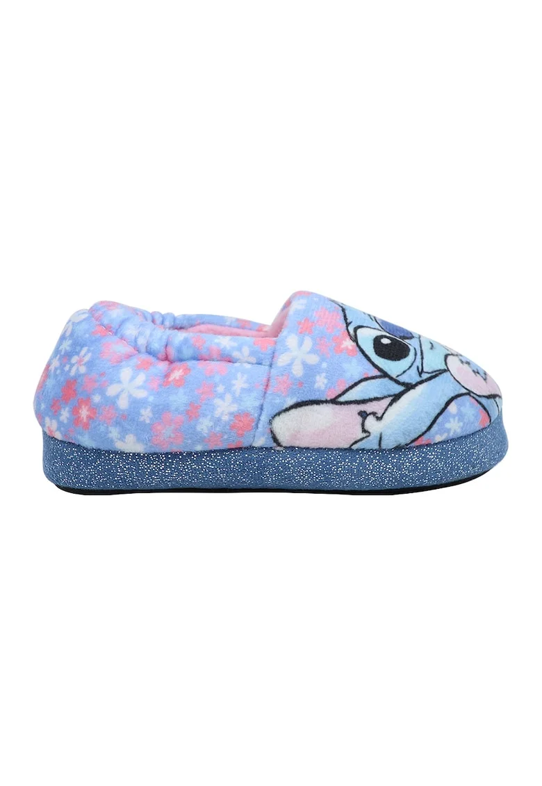Papuci slip-on cu imprimeu Stitch, Fucsia/Albastru deschis