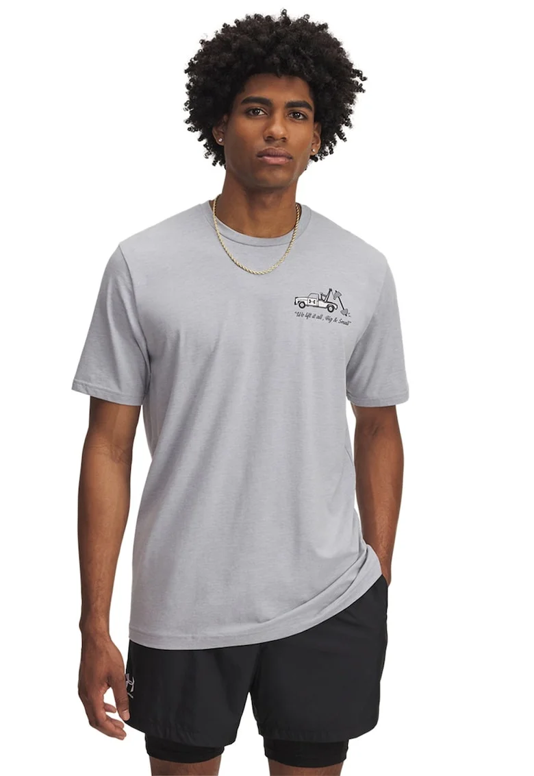 Tricou cu imprimeu pe partea din spate Body Shop, Alb/Gri deschis