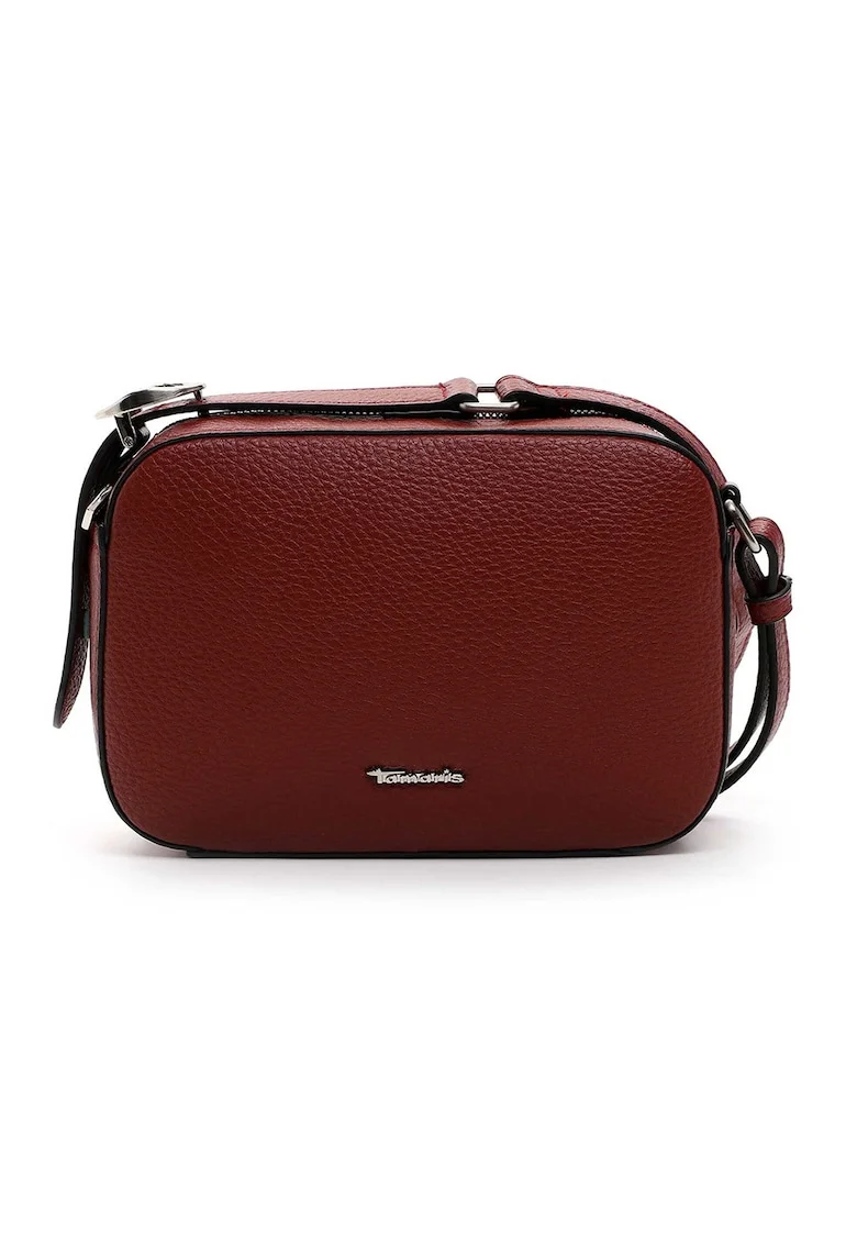 Geanta crossbody piele ecologica cu logo - 46794, Rosu, 14,5x21x6