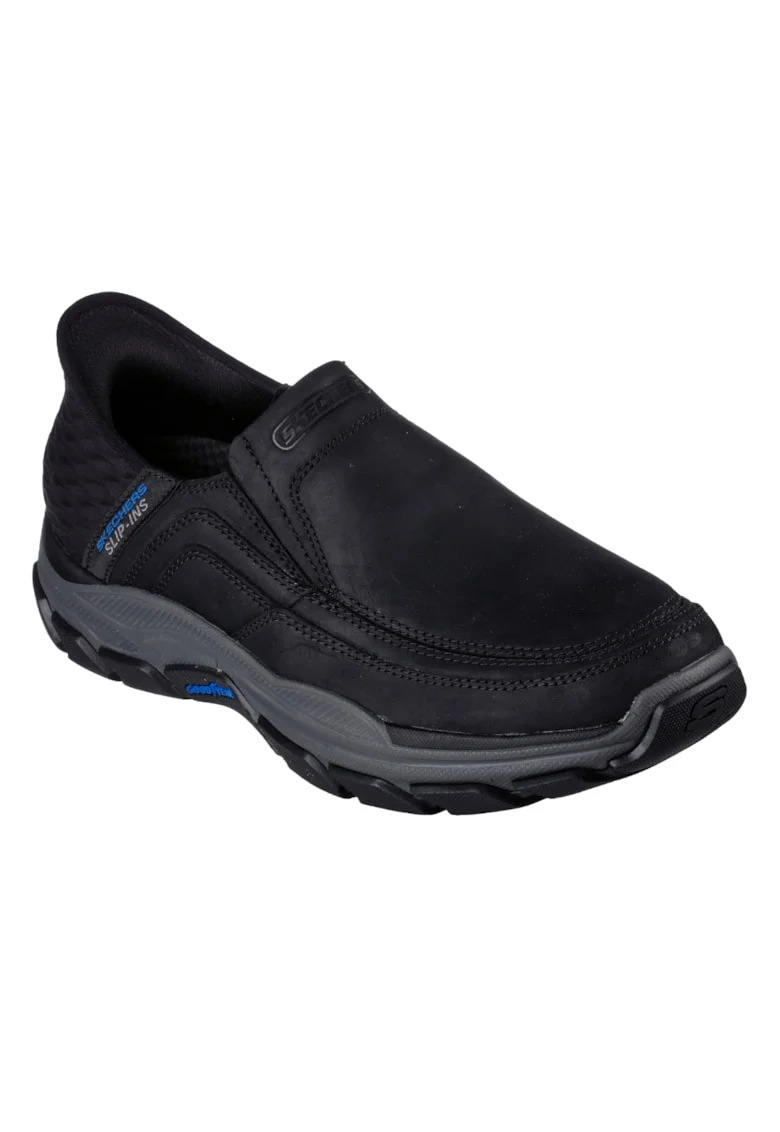 Pantofi sport, barbati,  RESPECTED ELGIN 204810-BLK negru, SLIP INS, piele ecologica,