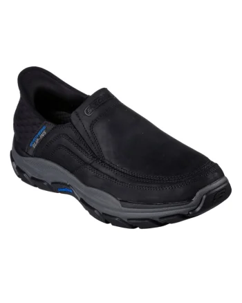Pantofi sport, barbati,  RESPECTED ELGIN 204810-BLK negru, SLIP INS, piele ecologica,