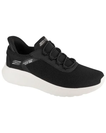 Pantofi sport slip-in din plasa si material sintetic Bobs, Negru mat