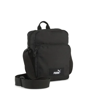Geanta crossbody cu buzunar frontal, Negru