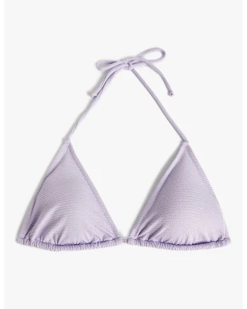 Sutien de baie cu cupe triunghiulare, Lila
