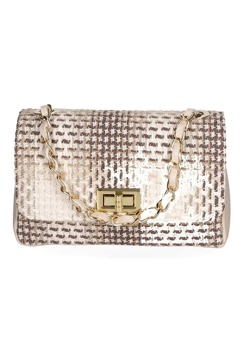 Geanta crossbody cu bareta convertibila, Maro